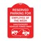 Signmission Reserved Parking for Employee of the Week Unauthorized Vehicles Towed Away, A-DES-RW-1824-23109 A-DES-RW-1824-23109 - alternate 1